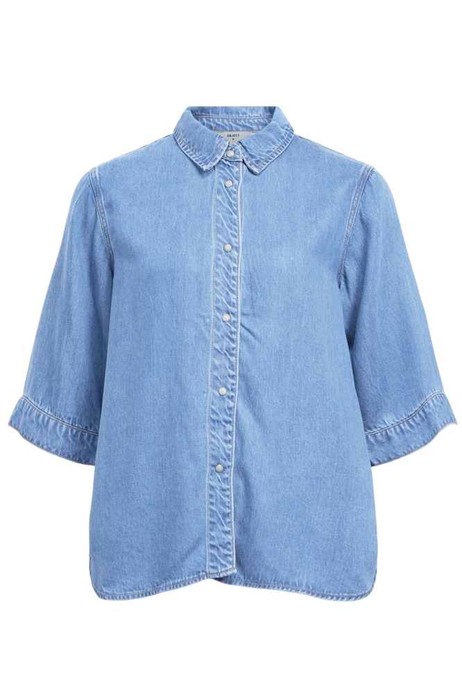 OBJFRAME 2/4 RE DENIM TOP NOOS 23046164 LIGHT BLUE DENIM